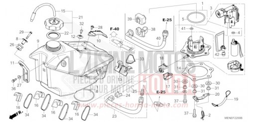 RESERVOIR A CARBURANT CRF450RD de 2013